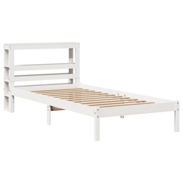 vidaXL Bed Frame without Mattress White 90x200 cm Solid Wood Pine
