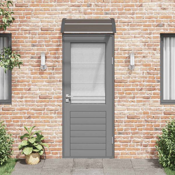 vidaXL Door Canopy Black 80x75 cm Polycarbonate