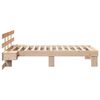 vidaXL Bed Frame with Headboard Brown 90 x 200 cm Solid Pine Wood
