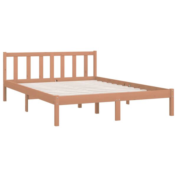 vidaXL Bed Frame without Mattress Honey Brown Solid Wood 120x200 cm