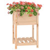 vidaXL Planter with Shelf 54x54x81 cm Solid Wood Pine
