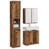 vidaXL Bathroom Cabinet Set with Shelf 3 pcs Old Wood Engineered Wood