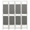 vidaXL 4-Panel Room Divider Grey 140x165 cm Fabric