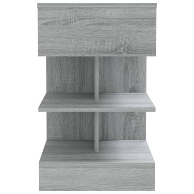 vidaXL Bedside Cabinet Grey Sonoma 40x35x65 cm Engineered Wood