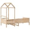 vidaXL Day Bed with Roof without Mattress 80x200 cm Solid Wood