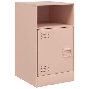vidaXL Bedside Cabinet Pink 34.5x39x62 cm Steel