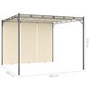 vidaXL Garden Gazebo with Side Curtain 3x3x2.25m Cream