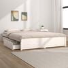 vidaXL Bed Frame without Mattress with Drawers White Small Double