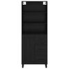 vidaXL Highboard Black Oak 69.5 x 34 x 180 cm Engineered Wood
