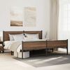 vidaXL Metal Bed Frame without Mattress Brown Oak 193x203 cm
