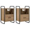 vidaXL Hanging Bedside Cabinet 2 pcs Artisan Oak 40 x 30 x 60 cm