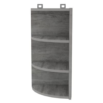 vidaXL Wall Corner Shelf Concrete Grey 30x31.5x60 cm Chipboard