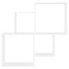 vidaXL Wall Cube Shelf White 80x15x78.5 cm Engineered Wood