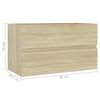 vidaXL Sink Cabinet with Built-in Basin Sonoma Oak Engineered Wood