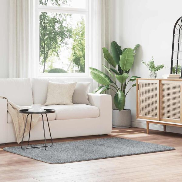 vidaXL Shaggy Rug High Pile NAVARRA Light Grey 120x170 cm Polyester