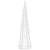 vidaXL Acrylic Decorative Pyramid LED Light Cone Blue 60 cm