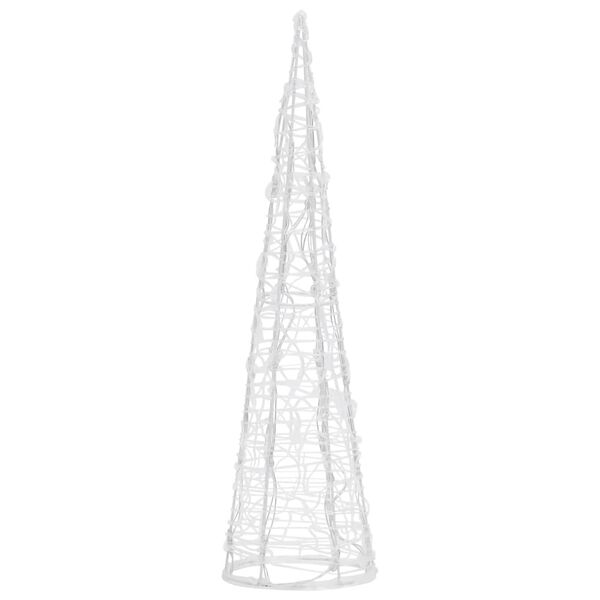 vidaXL Acrylic Decorative Pyramid LED Light Cone Blue 60 cm