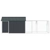 vidaXL Bird Cage Anthracite 416.5 x 103 x 142 cm Galvanised steel