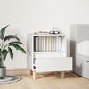 vidaXL Bedside Cabinet High Gloss White 40x35x50 cm