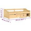 vidaXL Day Bed with 3 Drawers without Mattress "IRUN" 90x200 cm
