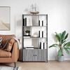 vidaXL Bookshelf Grey sonoma 80 x 30 x 155.5 cm Engineered Wood