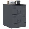 vidaXL Bedside Cabinet Anthracite 34.5x39x44 cm Steel