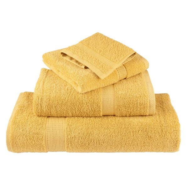 vidaXL Premium Wash Towels "SOLUND" 10 pcs Gold 30x30 cm 600 gsm