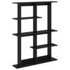 vidaXL Wall Shelf Black Oak 102 x 20 x 130 cm Engineered Wood