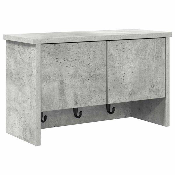 vidaXL Wall-Mounted Coat Rack with Shelf Concrete Grey 50 x 20 x 30 cm