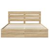 vidaXL Bed Frame with Drawer Sonoma Oak 200 x 200 cm Engineer Wood
