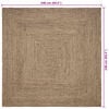 vidaXL Area Rugs Square Natural and Black 240 x 240 cm Jute