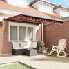 vidaXL Retractable Awning Red and Black 300 x 250 cm Fabric and Metal