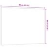 vidaXL Wall-mounted Magnetic Board Black 80x60 cm Tempered Glass