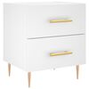 vidaXL Bedside Cabinets 2 pcs White 40x35x47.5 cm Engineered Wood