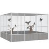 vidaXL Bird Cage Grey 302.5x324.5x211.5 cm Galvanised Steel