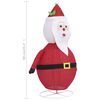 vidaXL Decorative Christmas Santa Claus Figure LED Luxury Fabric 90cm