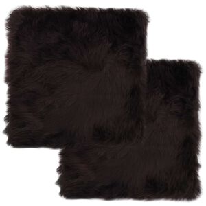 vidaXL Chair Pads 2 pcs Brown 40x40 cm Genuine Sheep Leather
