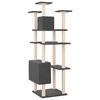 vidaXL Cat Tree with Sisal Scratching Posts Dark Grey 162 cm