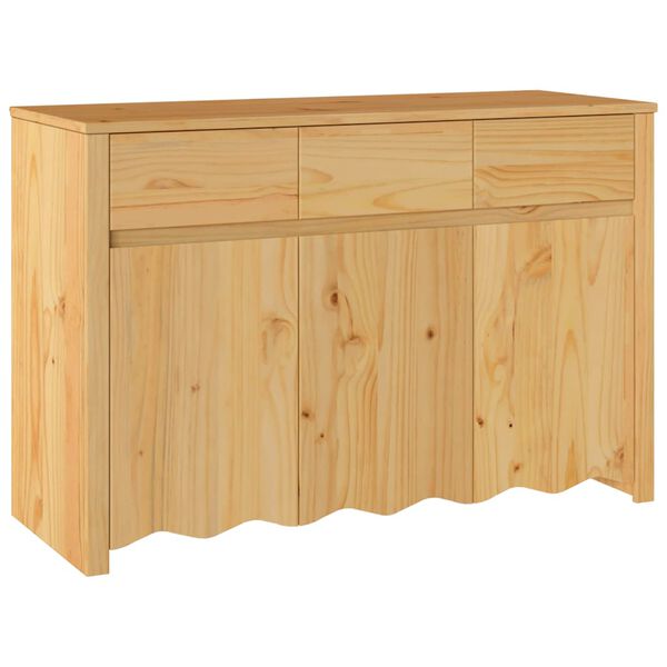 vidaXL Sideboard Drammen Oak 114 x 43 x 75.5 cm Solid Pine wood
