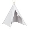 vidaXL Children Teepee Tent with Bag Peach Skin White 120x120x150 cm