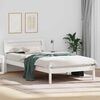 vidaXL Bed Frame with Headboard White 80 x 200 cm Solid Pine Wood
