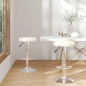 vidaXL Bar Stools 2 pcs Cream Faux Leather