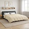 vidaXL Full Year Duvet Quilted Cream 200 x 200 cm Microfiber