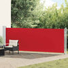 vidaXL Patio Retractable Side Awning 140x600 cm Red