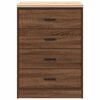 vidaXL Garage Storage Cabinet Brown Oak 60x51x85 cm Solid Wood Pine