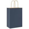 vidaXL Paper Bags 50 pcs with Handles Blue 15x8x21 cm
