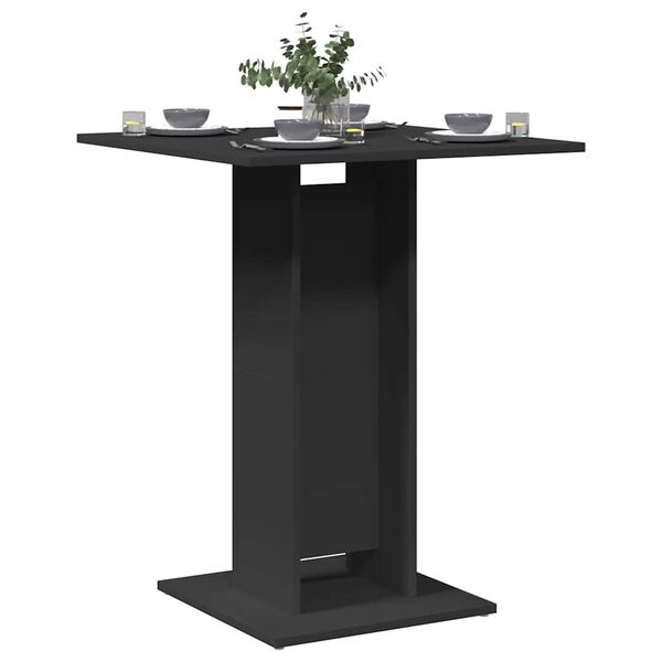 vidaXL Bistro Table Black 60x60x75 cm Engineered Wood