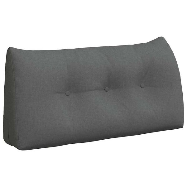 vidaXL Back Pillow Dark Grey 100 x 24 x 50 cm Fabric
