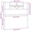 vidaXL Metal Replace Headboard Black 100 cm