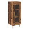 vidaXL Highboard 2 pcs Old Wood Glass
